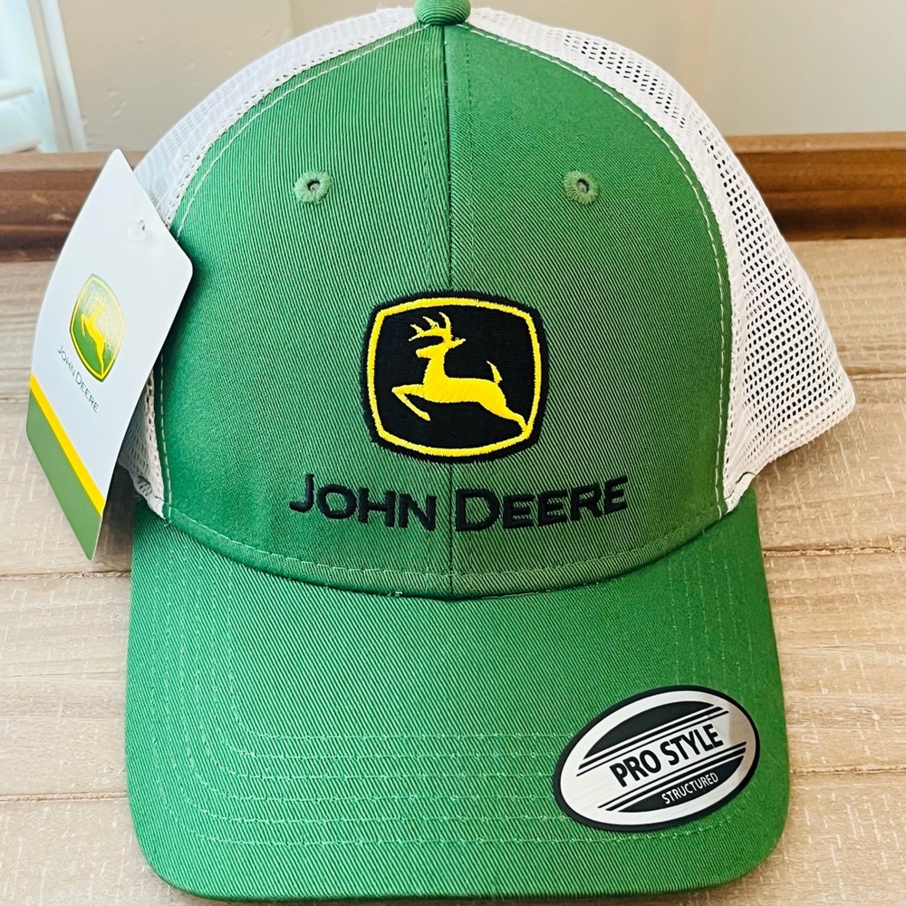 John Deere Green/White Mesh Back Hat